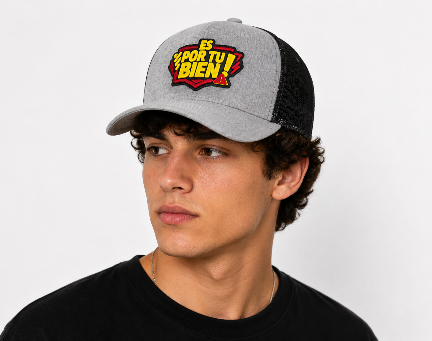 Gorra Es Por Tu Bien - Gris/Negra Trucker
