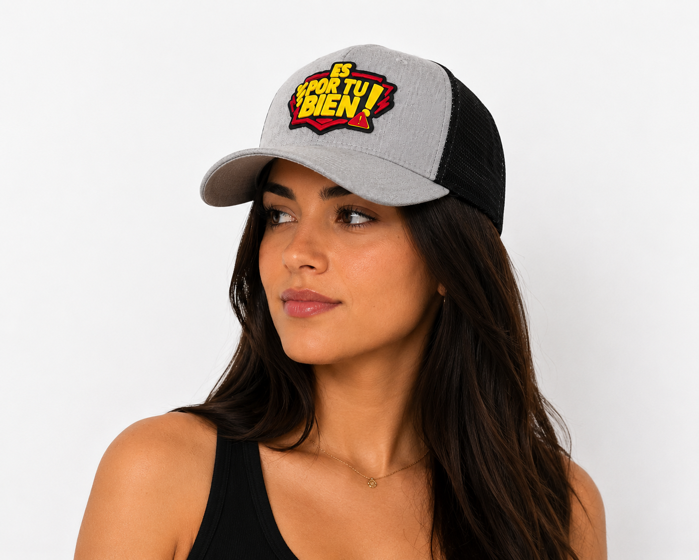 Gorra Es Por Tu Bien - Gris/Negra Trucker