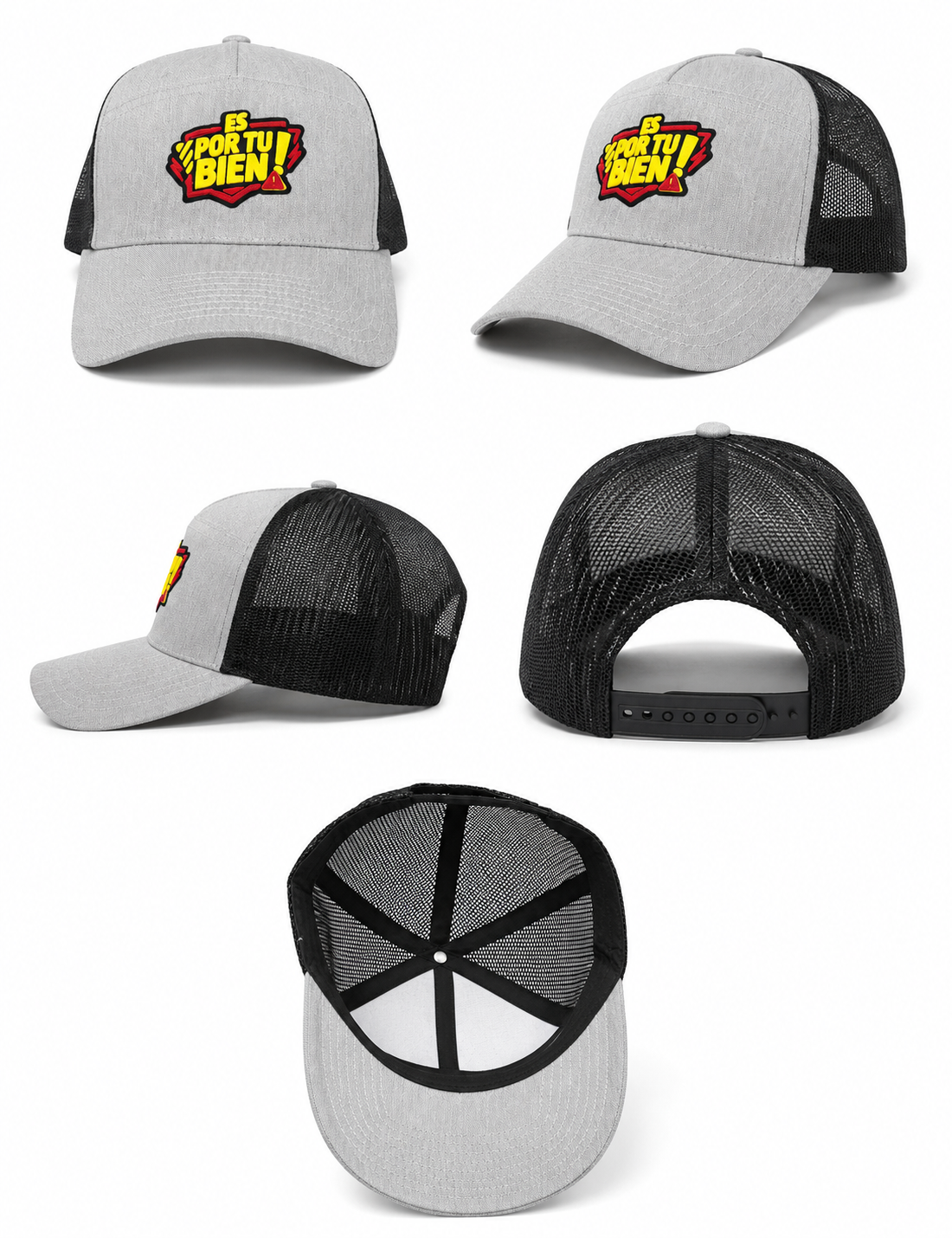Gorra Es Por Tu Bien - Gris/Negra Trucker